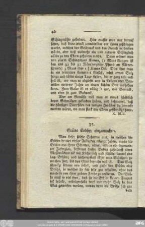 35. Grüne Erbsen einzumachen.