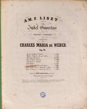 Jubel-Ouverture = (Ouverture cérémoniale) : op. 59