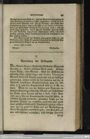 6. Vorladung der Beklagten