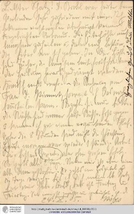 Postkarte vom 24.10.1905