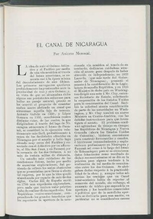El canal de Nicaragua.