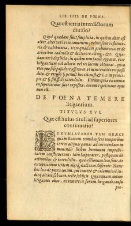 De Poena Temere litigantium. Titulus XVI.