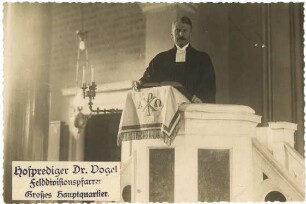 Vogel, Johannes (1873–1933), evang. Pfarrer, Hofprediger