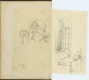 Dom, Regensburg: Details (aus: Skizzen- und Fotoalbum 2)