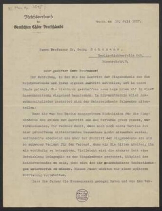 Brief an Georg Schumann : 10.07.1927