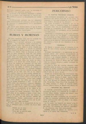 Periodismo : El Doctor Francisco Uriburu [y] "Mundial" [y] "Apuntes del debate"