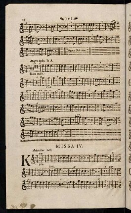 14-18, Missa IV.