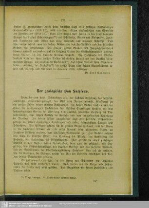 Der geologische Bau Sachsens