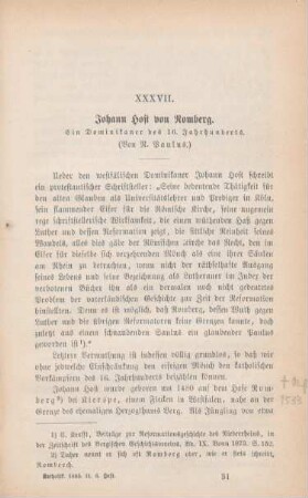 481-497 Johann Host von Romberg : ein Dominikaner des 16. Jahrhunderts