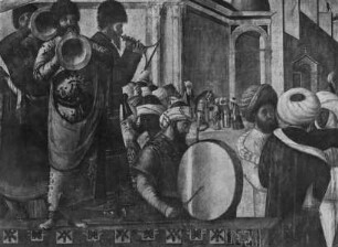 Der Heilige Georg tauft den König und die Königin des heidnischen Selene in Libyen