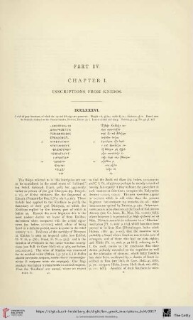 Chapter I: Inscriptions from Knidos