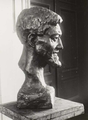 Porträtkopf Hans Richter : Porträtkopf Hans Richter. Bronze (1929?; E. Richter). Dresden-Südvorstadt, Eisenstuckstraße, Atelier der Künstlerin