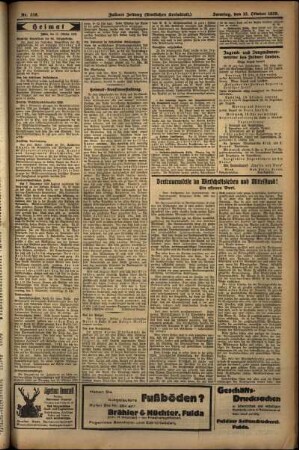 Zweite Ausgabe vom Sonntag, den 13. Oktober 1929.