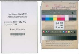 Entnazifizierung Friedrich Prost , geb. 08.07.1892 (Schlosser)