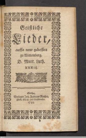 Geistliche Lieder.