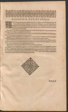 Dispositio Totius Operis.