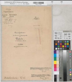Wickede (Dortmund), Zusammenlegung Wickede, Bl. 12 Brouillonkarte Holzwickede Flur 1