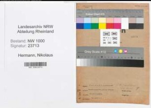 Entnazifizierung Nikolaus Hermanns, geb. 23.04.1906 (Arbeiter)
