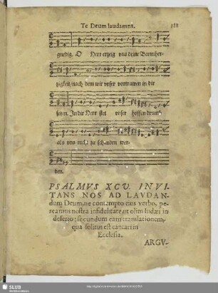 Psalmus XCV invitans nos ad laudandum Deum