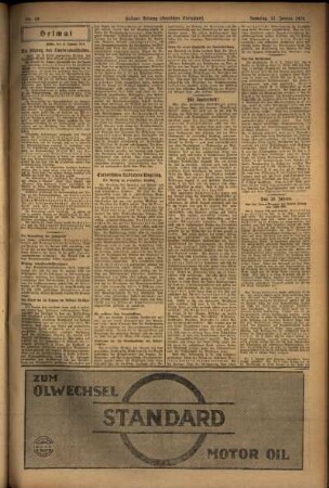 Zweite Ausgabe vom Samstag, den 12. Januar 1929.