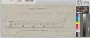 Wocklum (Balve) Ökonomiegebäude Kuhstall Vorderansicht 1928 1 : 100 23 x 59,5 Bleistiftzeichnung Landsberg-Velensches Bauamt Landsberg-Velen