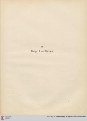 H. Einige Einzelheiten