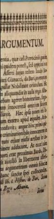 Triumphus Innocentiae spectatus in Barda, Chiuri Giannucci, Da Bari : [Periocha]
