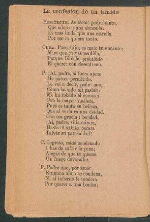 La confesión de un tímido