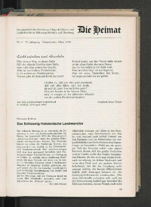 Nr. 3, 77. Jahrgang, Neumünster, März 1970