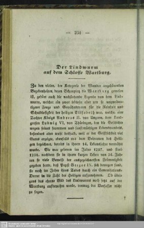 Der Lindwurm auf dem Schlosse Wartburg