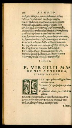 P. Virgilii Maronis Aeneidos Liber Primus.
