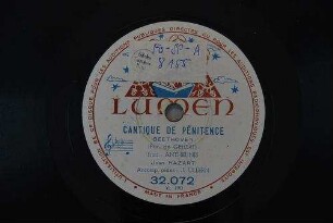 Cantique de pénitence / (Beethoven (Par. de Gellert) Trad.: Antheunis)
