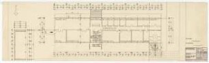 Forschungsinstitut für Holzwerkstoffe, Karlsruhe: Baugesuch. Grundriss Erdgeschoss, Schuppen 1:100