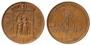 Medaille auf die Vereinigung Magdeburgs mit Brandenburg 1680