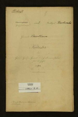 Steuerkataster (Kataster der Grund-, Häuser- und Erwerbssteuer; Abschriften)