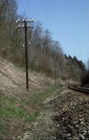 Schrozberg Bahnstrecke Telegrafenleitung