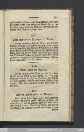231. Mittel gegen die Wanzen.