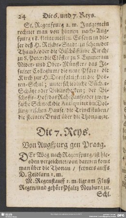 Die 7. Reys. Von Augspurg gen Praag