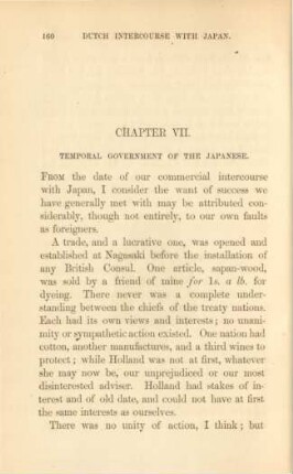 Chapter VII. Temporal government of the Japanese