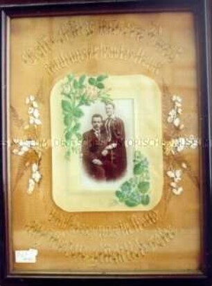 Erinnerungsbild an die Hochzeit im Originalrahmen