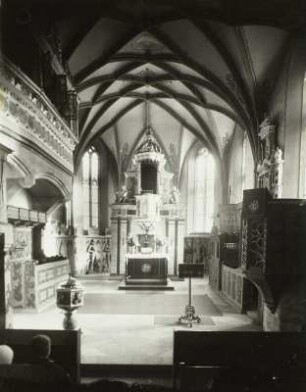 Gnandstein, Dorfkirche : Gnandstein. Dorfkirche. Inneres nach Osten