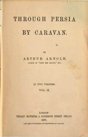 Through Persia by caravan, 2