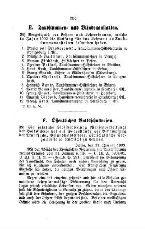 Die jährliche Stoffverteilung (Pensenverteilung) der Volksschule hat auf Gegenstände wie Bekämpfung der Trunksucht, Gesundheitspflege, wirtschaftliche Verhältnisse etc. Rücksicht zu nehmen : [F. Öffentliches Volksschulwesen]