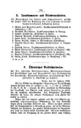 Die jährliche Stoffverteilung (Pensenverteilung) der Volksschule hat auf Gegenstände wie Bekämpfung der Trunksucht, Gesundheitspflege, wirtschaftliche Verhältnisse etc. Rücksicht zu nehmen : [F. Öffentliches Volksschulwesen]