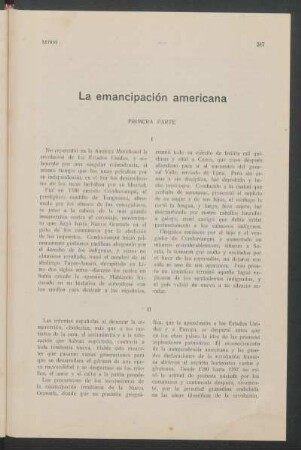 La emancipación americana