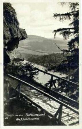 Ansicht der Teufelsseewand im Böhmerwald