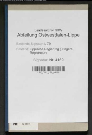 Gewerbeschule in Detmold [alter Titel: Unterrichtsanstalt für Handwerksburschen in Detmold - Gewerbeschule], Band 6