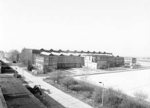 Dresden-Klotzsche, Flughafenstraße. Flughafen Dresden. Hangar 219. Ansicht der Ostseite