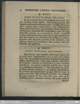 §. XXXVI. Neque Transigere Regulariter