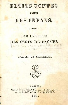 Petits contes pour les enfans